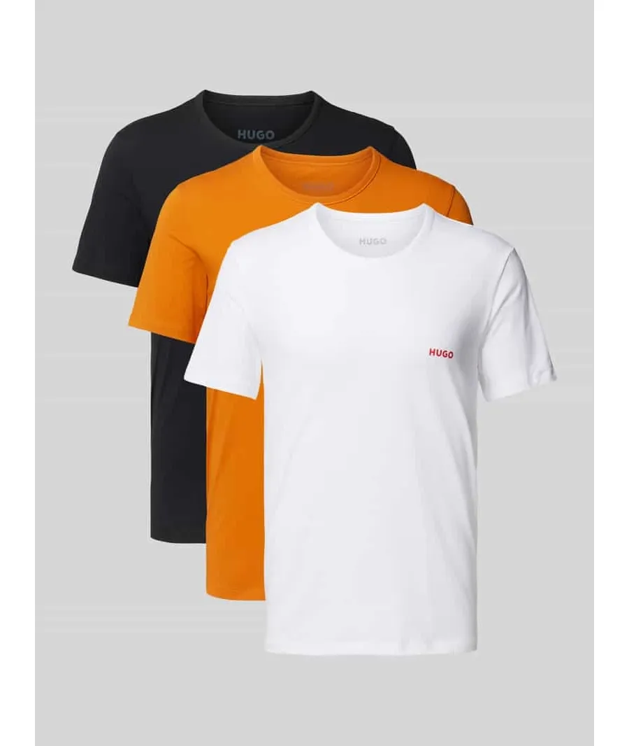 obrazek 1 T-shirt o kroju regular fit z okrągłym dekoltem w zestawie 3 szt.