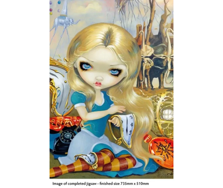 obrazek 3 Puzzle dla dorosłych Jasmine Becket-Griffith: Alicja w Dream Dali - Flame Tree Publishing