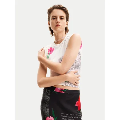 Zdjęcie Desigual T-Shirt Mirna 24SWTK10 Biały Slim Fit