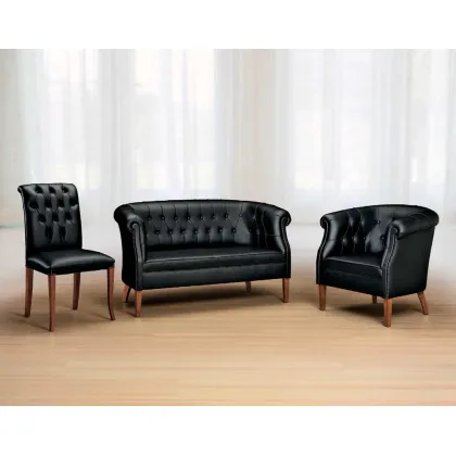 Zdjęcie Antyczna prestiżowa skórzana sofa do salonu - Morello Gianpaolo