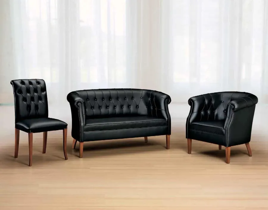 obrazek 1 Antyczna prestiżowa skórzana sofa do salonu - Morello Gianpaolo