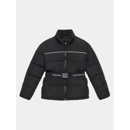 Zdjęcie Calvin Klein Jeans Kurtka zimowa Logo Tape IG0IG02057 Czarny Regular Fit