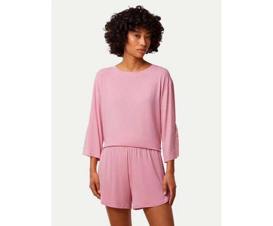 obrazek 1 Triumph Szorty piżamowe Aura Spotlight 10221415 Różowy Relaxed Fit