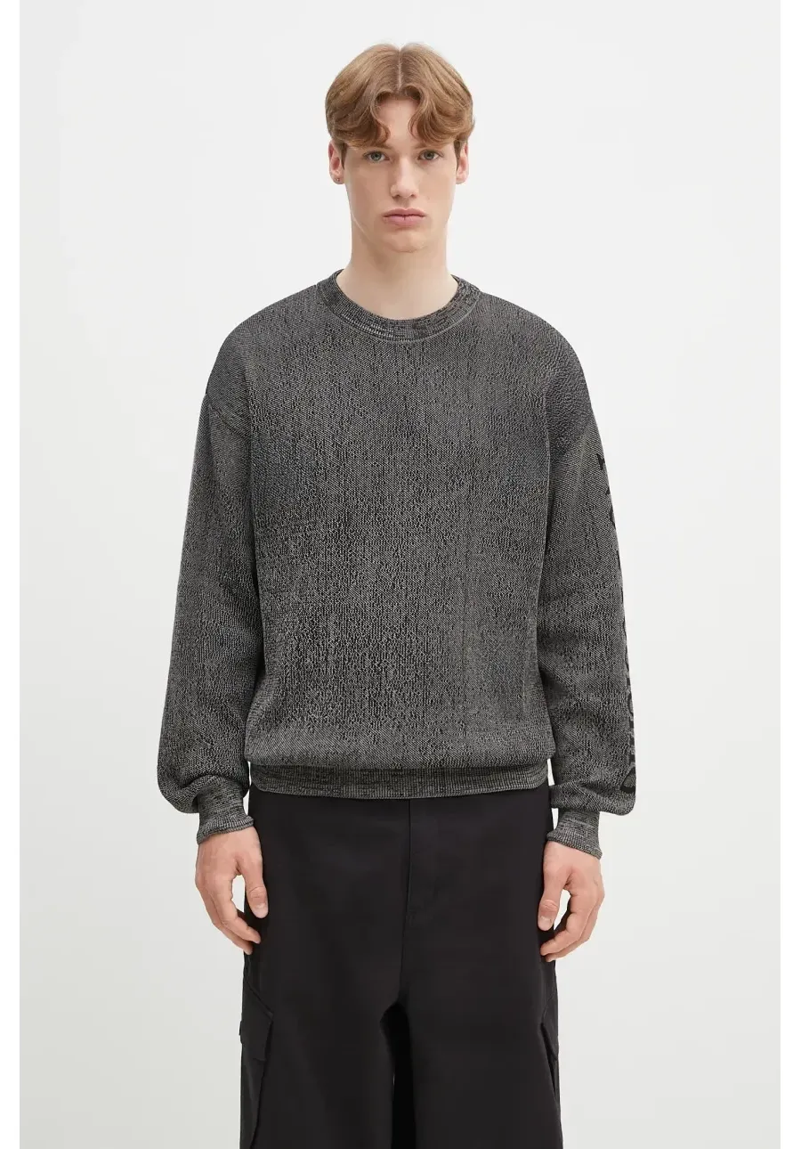 obrazek 1 No Problemo sweter Alien-O Glitch Knit Crew Neck męska kolor czarny NP2001903