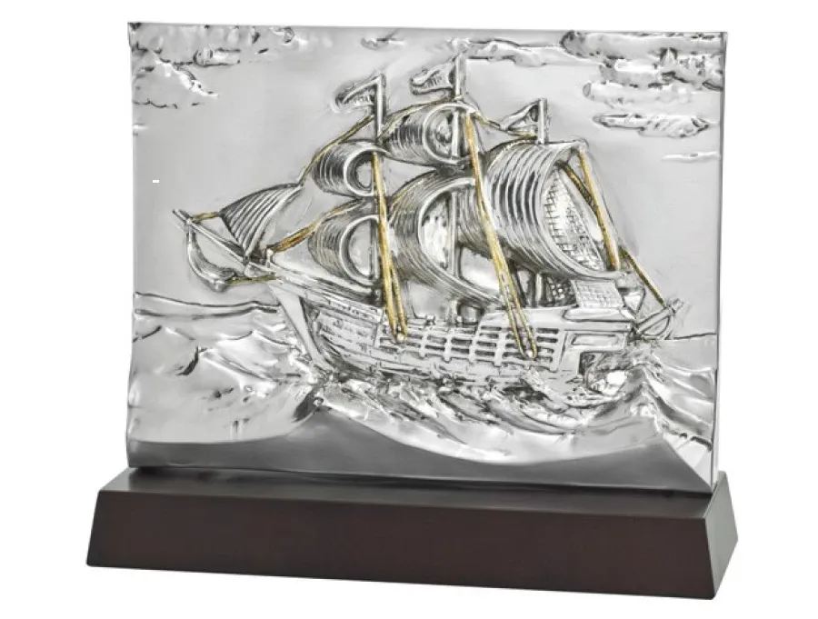 picture 1 Beautiful statuette with a ship - Astra Argenti