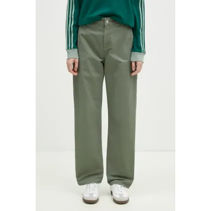 Zdjęcie Carhartt WIP spodnie Pierce Pant Straight damskie kolor zielony fason chinos high waist I026588.1YFGD