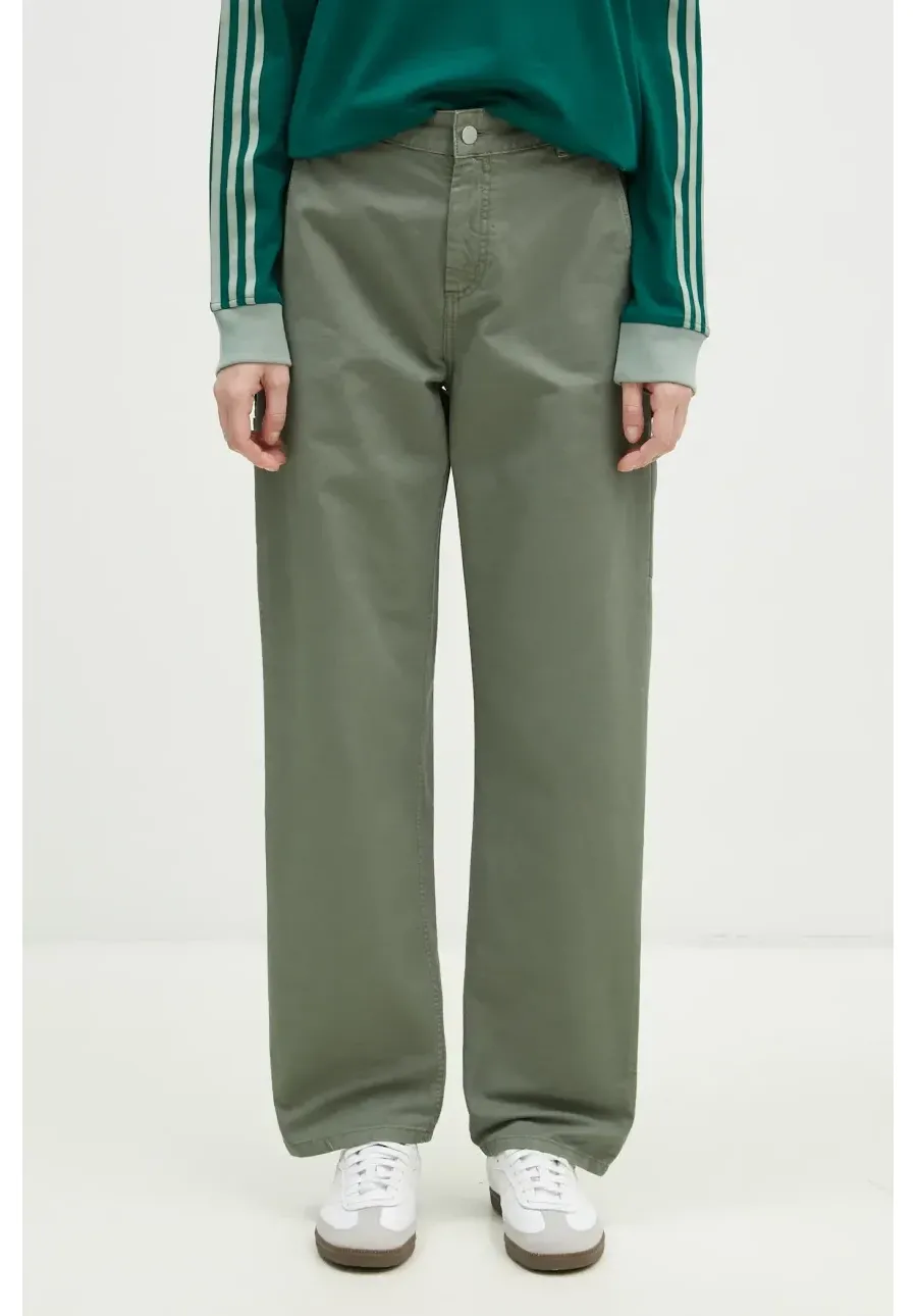 obrazek 1 Carhartt WIP spodnie Pierce Pant Straight damskie kolor zielony fason chinos high waist I026588.1YFGD