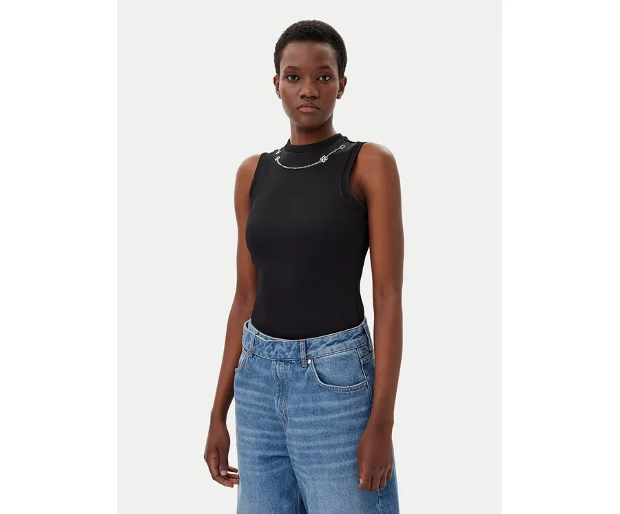 obrazek 1 HUGO Top Delanive 50534050 Czarny Slim Fit