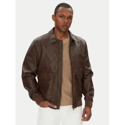 Zdjęcie Guess Kurtka z imitacji skóry M5YL01 WGUC0 Brązowy Regular Fit