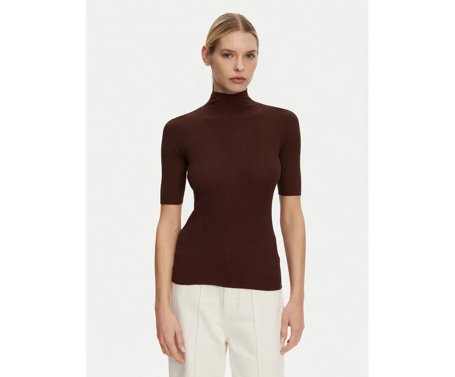 obrazek 1 Kontatto Sweter 3M0530C Brązowy Regular Fit