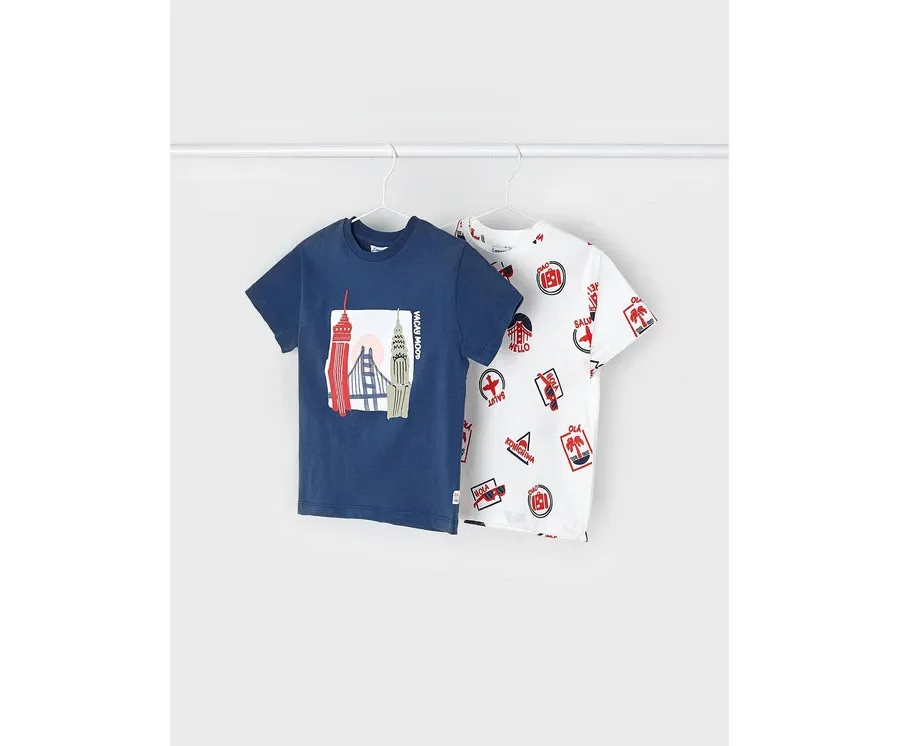 obrazek 1 Mayoral Komplet 2 t-shirtów 3021 Kolorowy Regular Fit