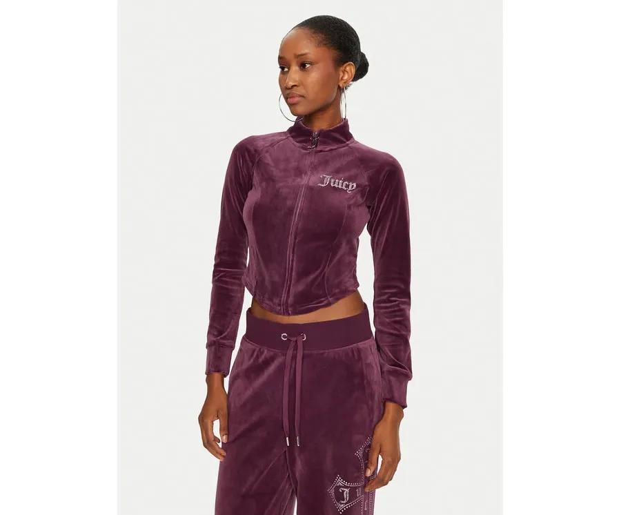 obrazek 1 Juicy Couture Bluza Morgan Cross JCBCT224832 Bordowy Regular Fit