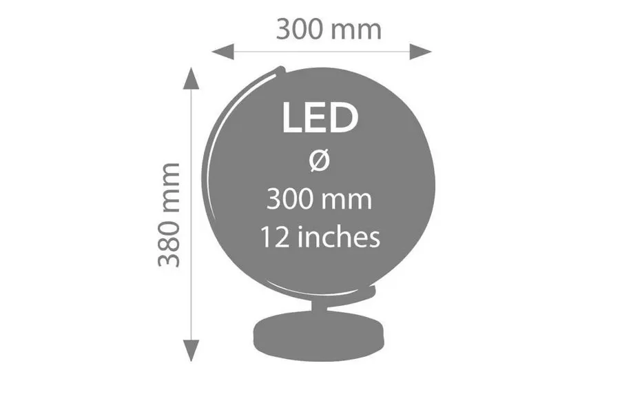 obrazek 3 Piękny podświetlany globus Stellar 30 cm
