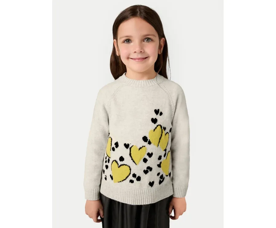 obrazek 1 Mayoral Komplet sweter i sukienka 4925 Beżowy Regular Fit