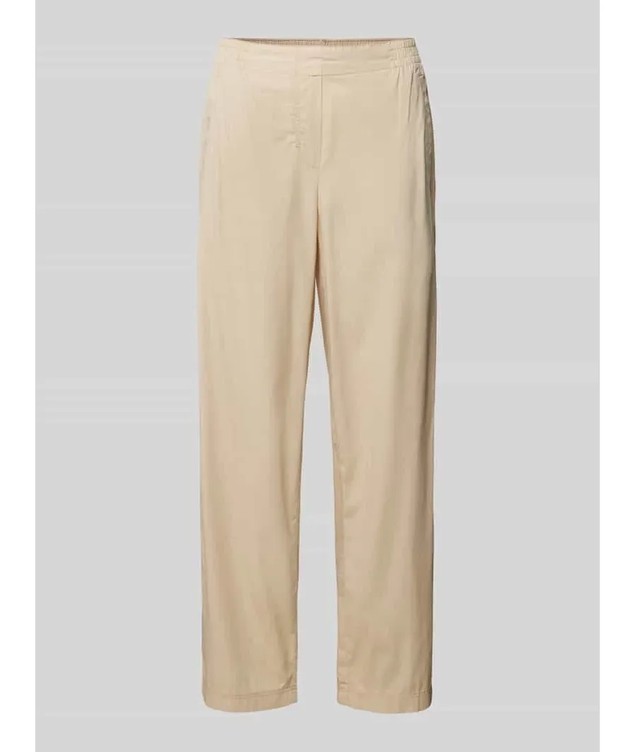 obrazek 1 Spodnie o kroju regular fit w jednolitym kolorze