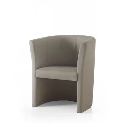 Zdjęcie Włoski, tapicerowany fotel w kolorze szarym - Zanini