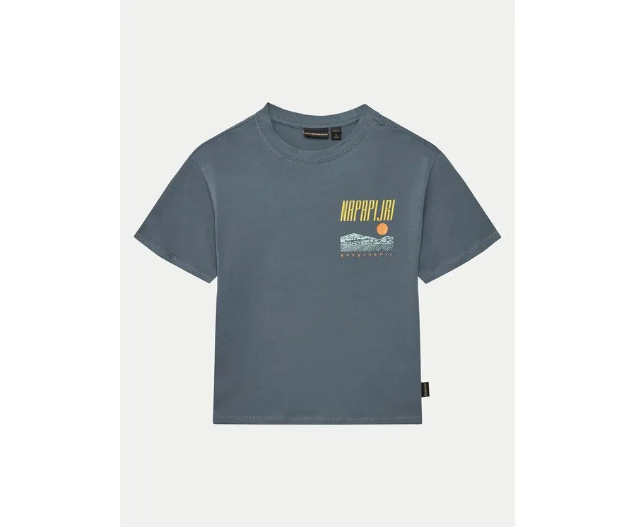 obrazek 1 Napapijri T-Shirt S-Sella NP0A4IGX M Niebieski Regular Fit