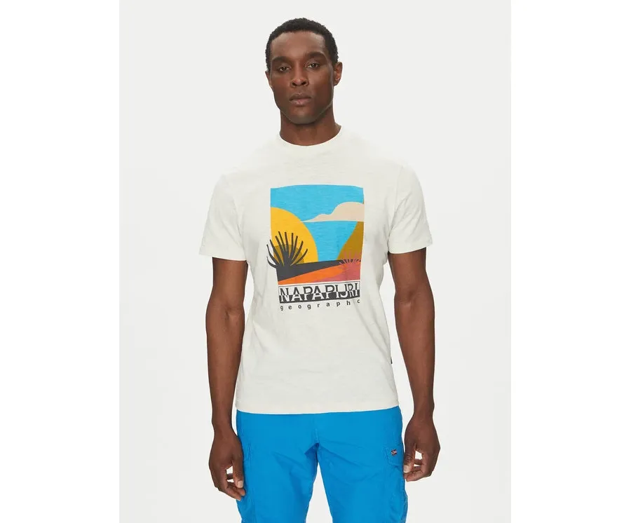 obrazek 1 Napapijri T-Shirt S-Arbia NP0A4IE3 Écru Regular Fit