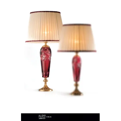 Zdjęcie Wyjątkowa lampa kryształowa z wzorem palmy z kloszem - Il Paralume Marina
