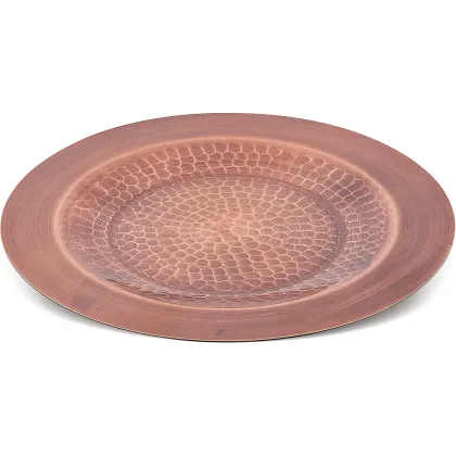 Zdjęcie Talerz miedziany, postarzany - ciemna miedź Ø31cm - Tavola - Cu Artigiana