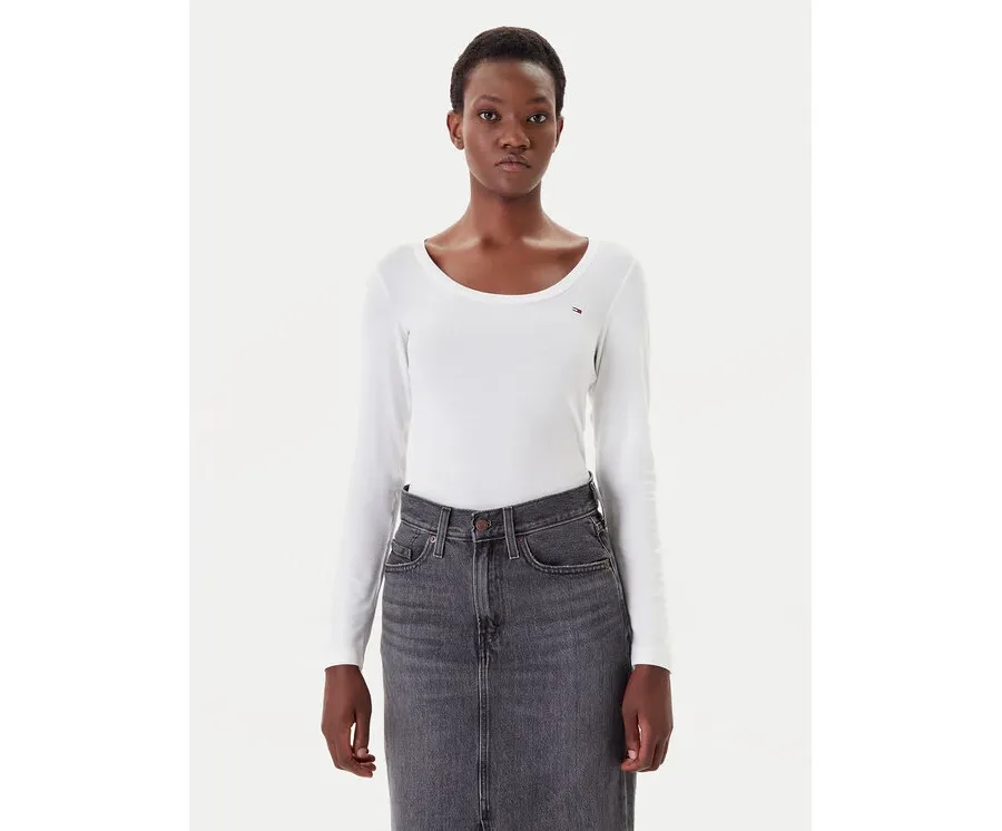 obrazek 1 Tommy Jeans Bluzka DW0DW20921 Biały Regular Fit
