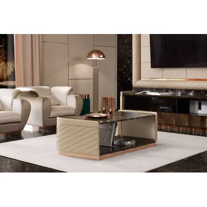 Zdjęcie Elitarny stolik kawowy z dolną półką - seria Mason