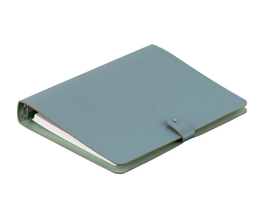 obrazek 1 Luksusowy skórzany segregator A5 16,5х25 cm w kolorze błękitu nieba