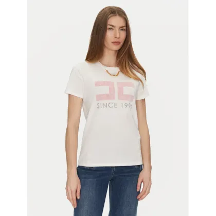 Zdjęcie Elisabetta Franchi T-Shirt MA-033-51E2-V180 Biały Regular Fit