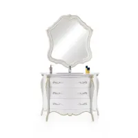 Picture A wonderful, carved and rounded bathroom cabinet with 2 drawers - Zanini