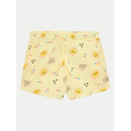 Zdjęcie NAME IT Szorty materiałowe Vigga 13215112 Żółty Regular Fit