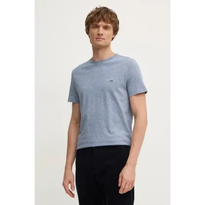 Zdjęcie Lacoste t-shirt bawełniany męski kolor niebieski gładki TH6709