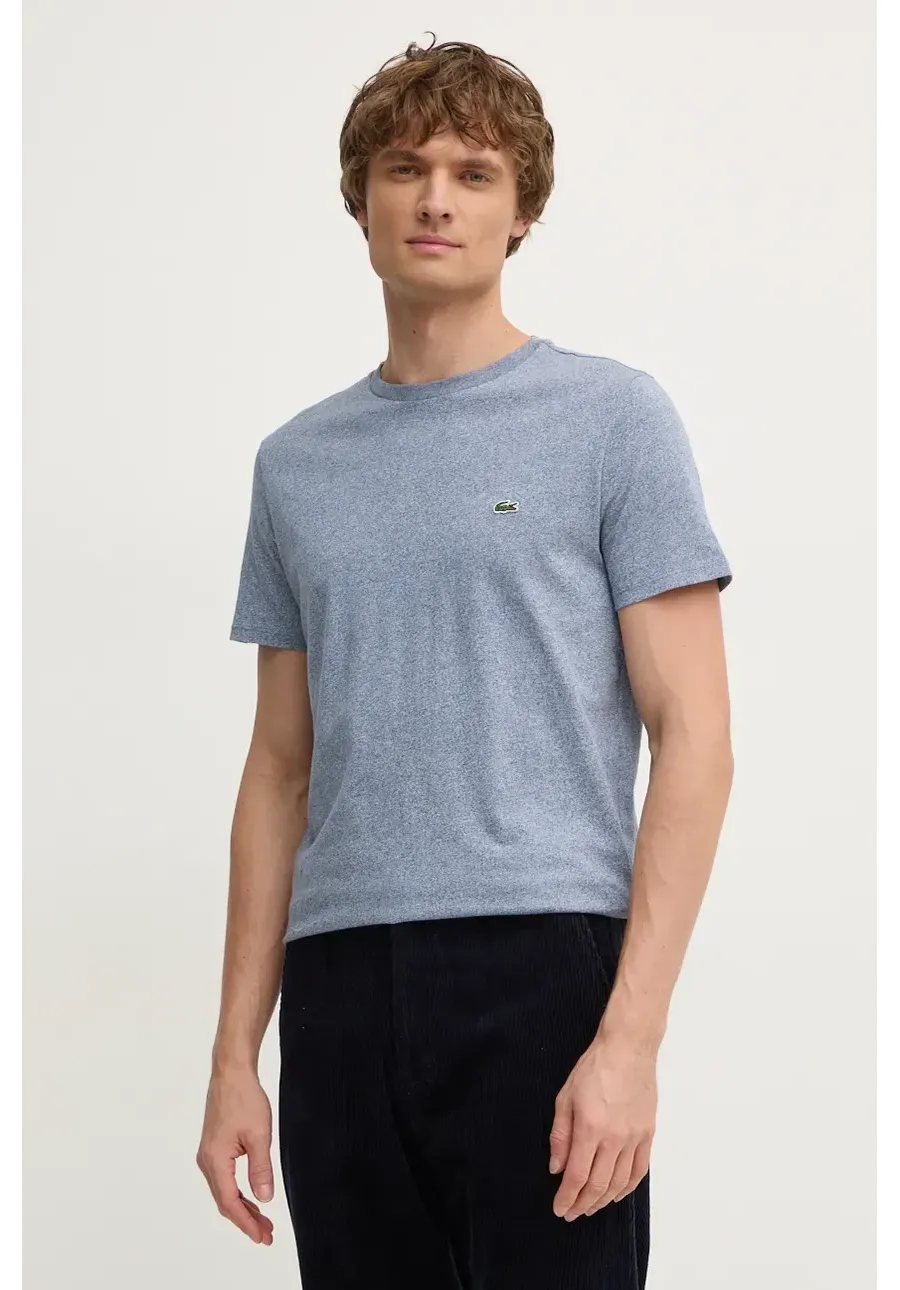 obrazek 1 Lacoste t-shirt bawełniany męski kolor niebieski gładki TH6709