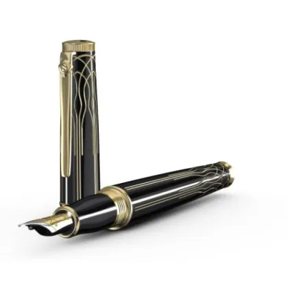 Zdjęcie Eleganckie pióro wieczne Heritage w kolorze złoto-czarnym
