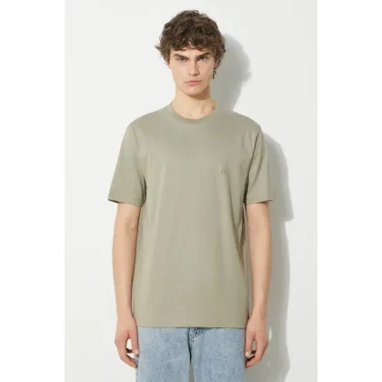Zdjęcie Norse Projects t-shirt bawełniany Johannes Organic N Logo męski kolor beżowy gładki N01.0643.2053