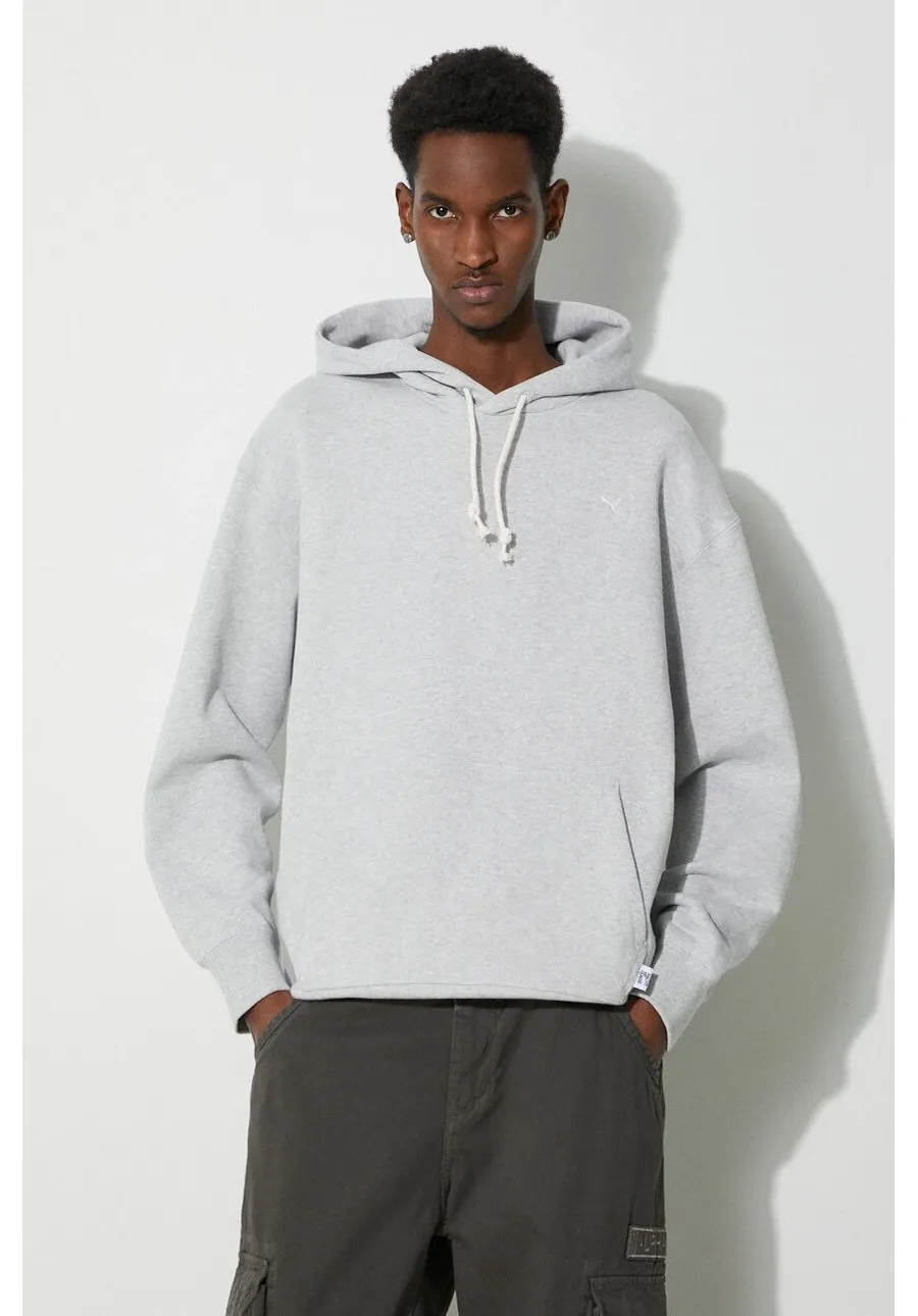 obrazek 1 Puma bluza bawełniana MMQ męska kolor szary z kapturem melanżowa 624011