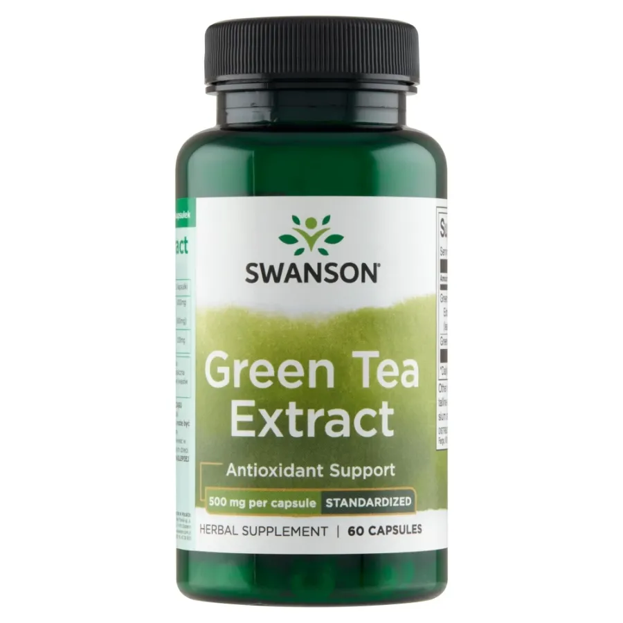 obrazek 1 Swanson Green Tea Extract 550 Mg Kapsułki