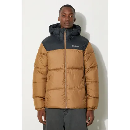 Zdjęcie Columbia kurtka Puffect Hooded Jacket męska kolor brązowy przejściowa 2008413