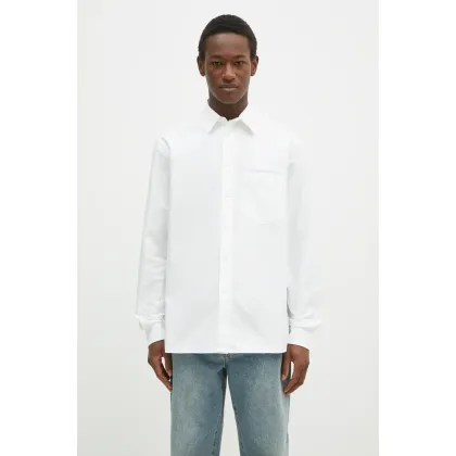 Zdjęcie JW Anderson koszula Classic Fit Logo Pocket Shirt męska kolor biały relaxed z kołnierzykiem klasycznym SH0328.PG1140.001
