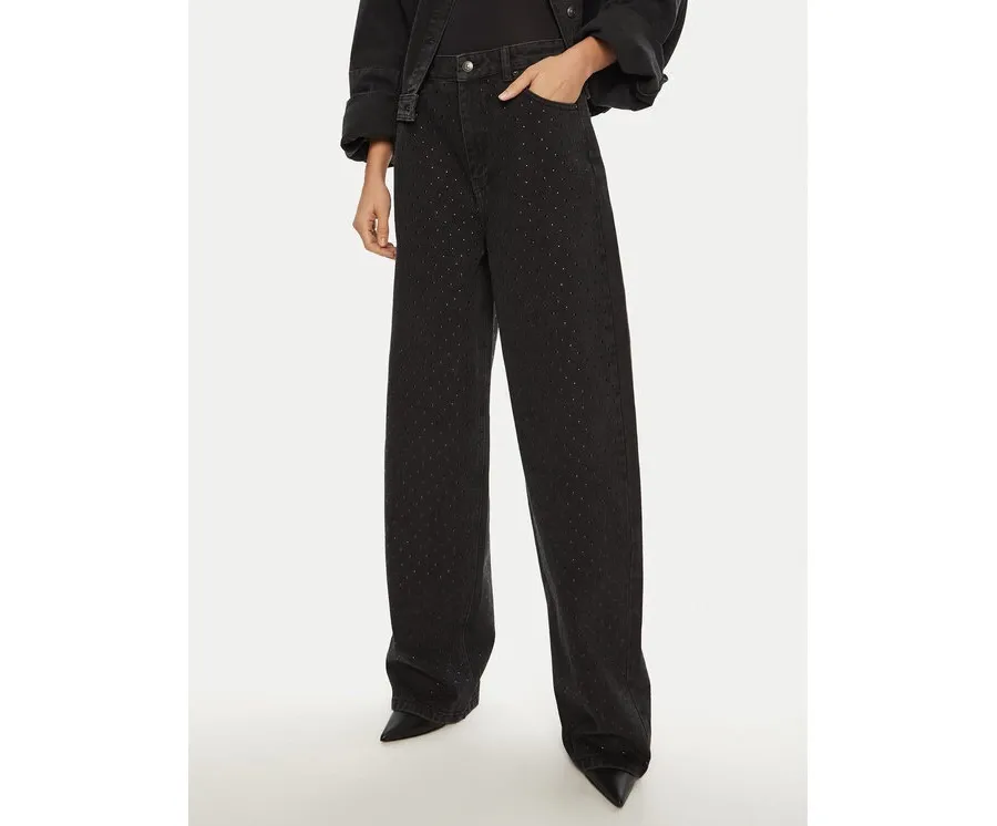 obrazek 1 ROTATE Jeansy 113606 Czarny Regular Fit