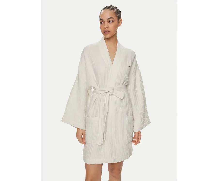 obrazek 1 Tommy Hilfiger Szlafrok UW0UW05275 Écru