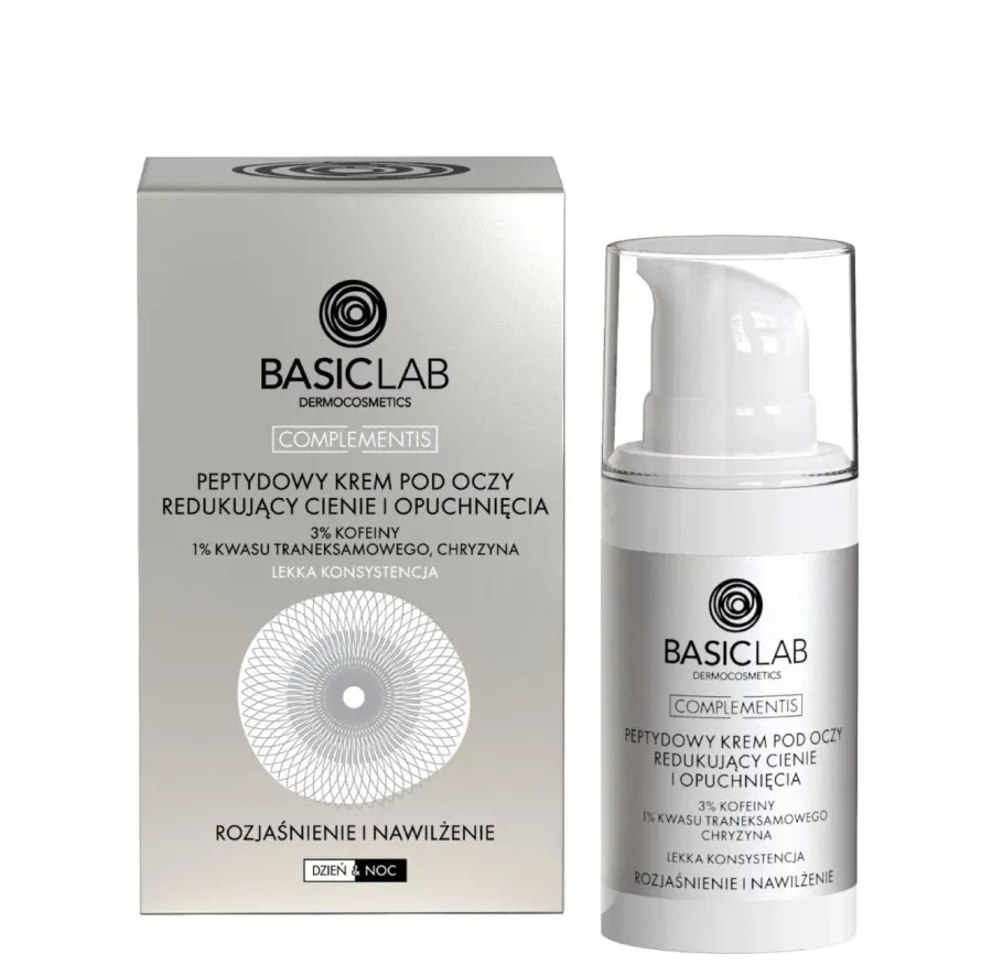 obrazek 1 BasicLab Complementis Krem pod oczy redukujący cienie i opuchnięcia 15 ml Basiclab Dermocosmetics