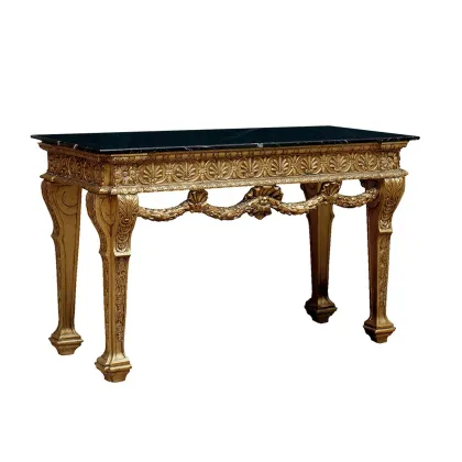 Zdjęcie Ekskluzywna konsola CONCHA - złoto, czarny marmur - Collecion Alexandra