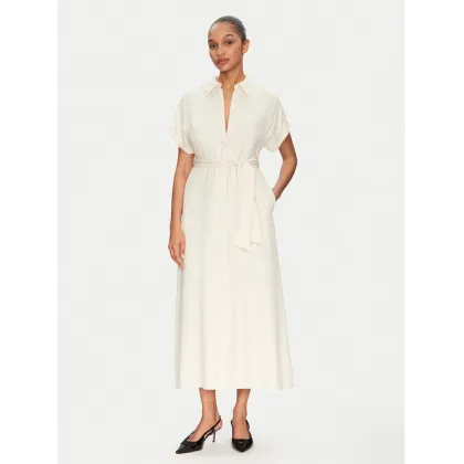 Zdjęcie Lola Casademunt by Maite Sukienka koszulowa MS2516004 Écru Regular Fit