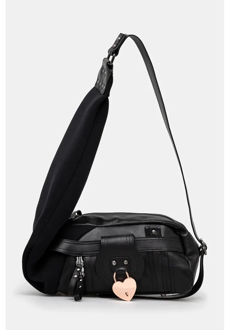 obrazek 1 Ottolinger torebka Mini Neoprene Leather Bag kolor czarny 2227210299
