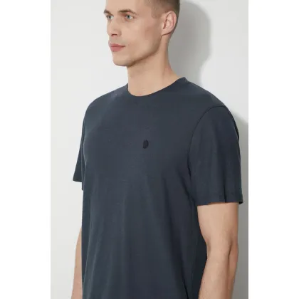 Zdjęcie Fjallraven t-shirt Hemp Blend męski kolor granatowy z aplikacją F12600215
