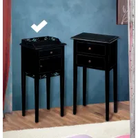 Picture Italian perforated bedside table 1 door 1 drawer - Fratelli Mirandola