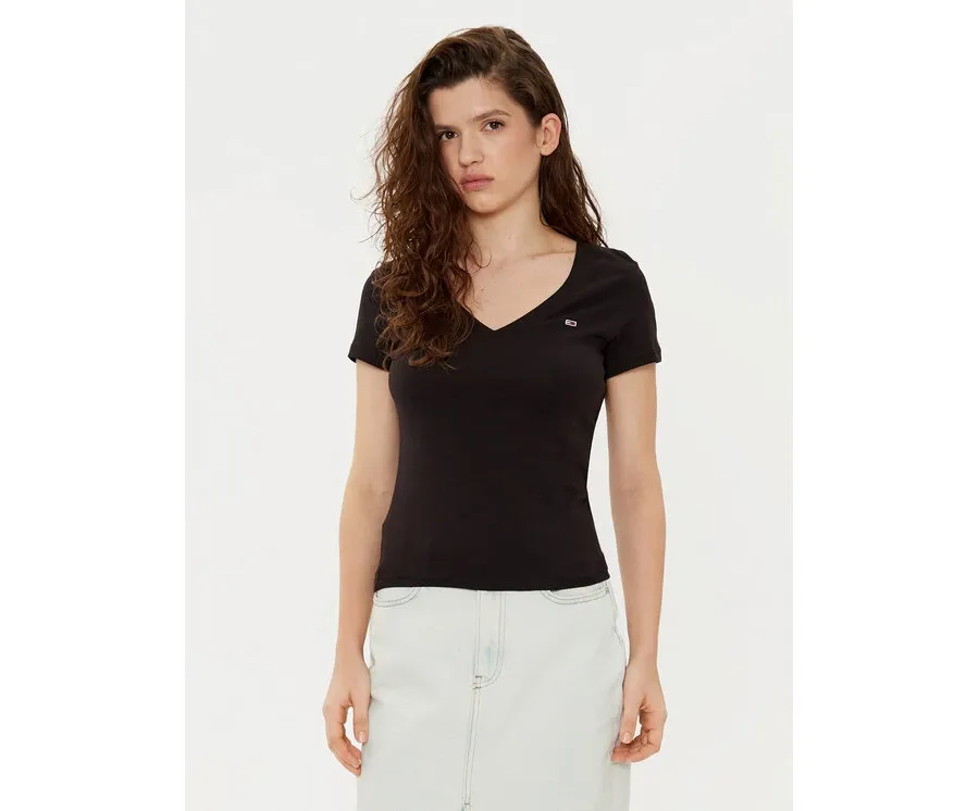 obrazek 1 Tommy Jeans T-Shirt DW0DW20458 Czarny Slim Fit