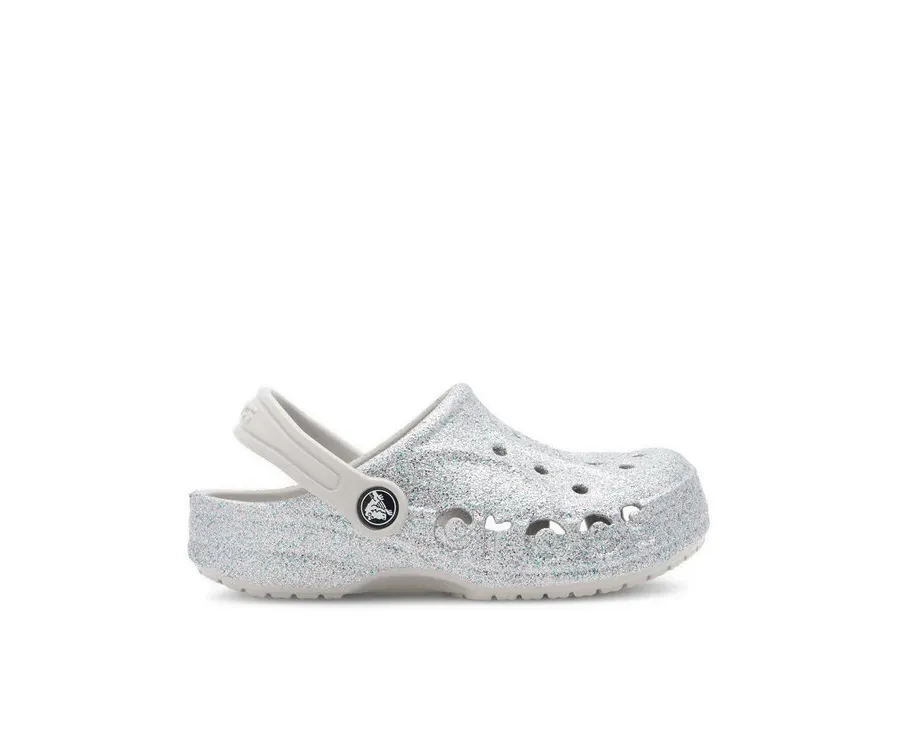 obrazek 1 Crocs Klapki BAYA GLITTER CLOG K 207015-040 Srebrny