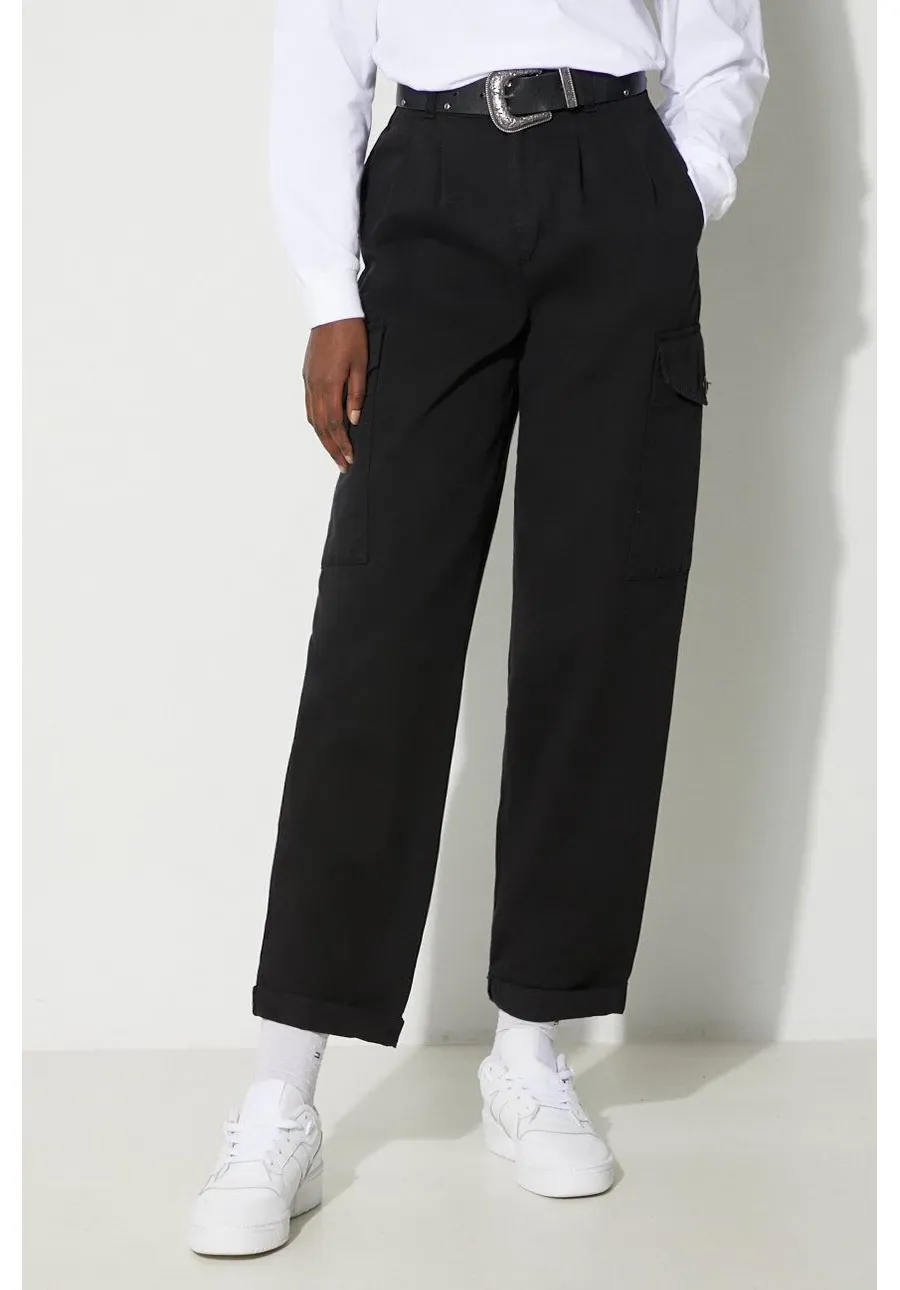 obrazek 1 Carhartt WIP spodnie bawełniane Collins Pant kolor czarny fason cargo high waist I029789.89GD
