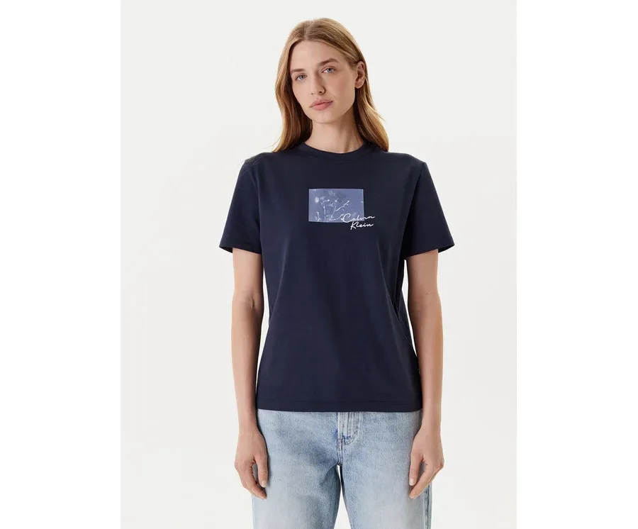 obrazek 1 Calvin Klein Jeans T-Shirt LV047C855G Granatowy Regular Fit